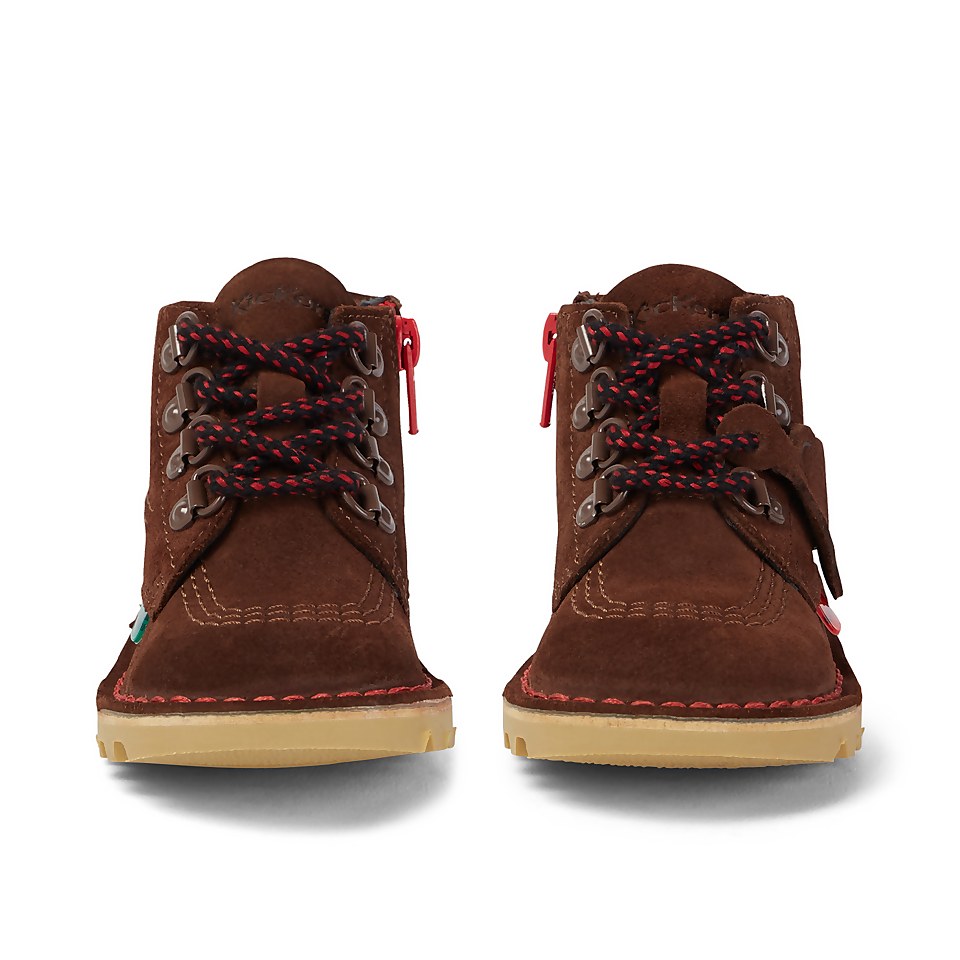 Junior Boys Kick Hi Winter Suede Dark Brown