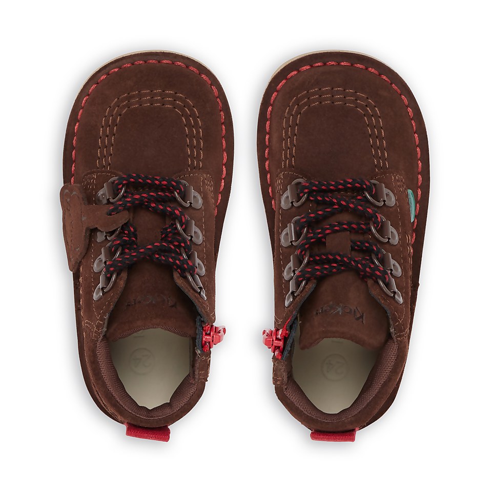 Junior Boys Kick Hi Winter Suede Dark Brown