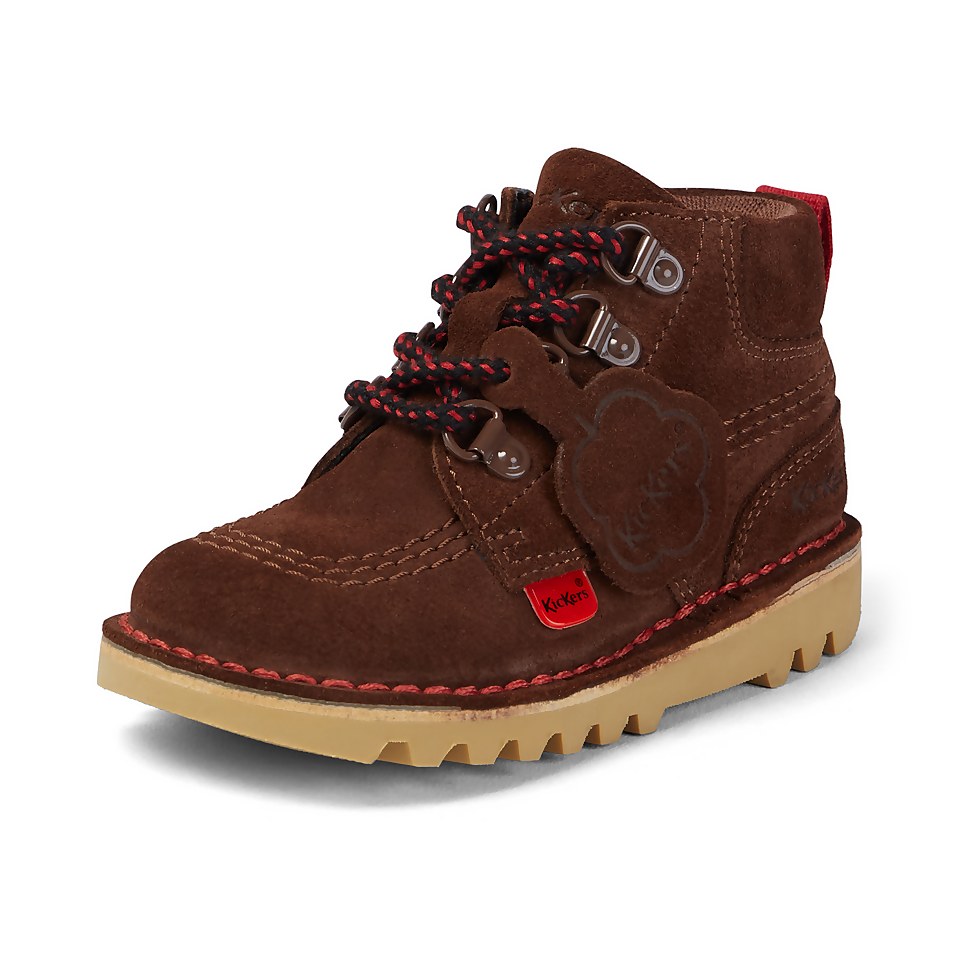 Junior Boys Kick Hi Winter Suede Dark Brown