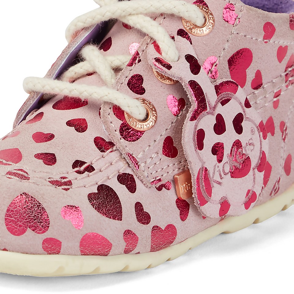 Babies Kick Hi Heart Suede Pink