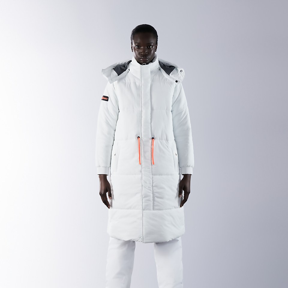 Women's Nelien Long Insulated Jacket - White / Grey