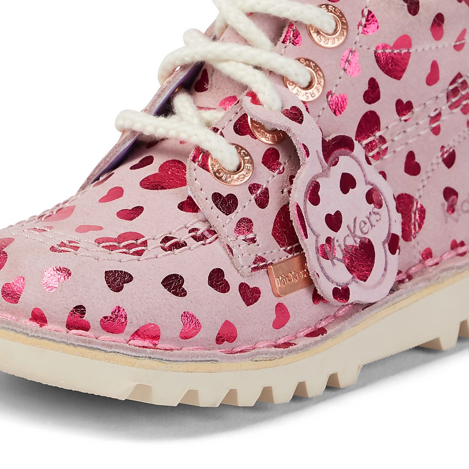 Infant Girls Kick Hi Heart Nubuck Pink