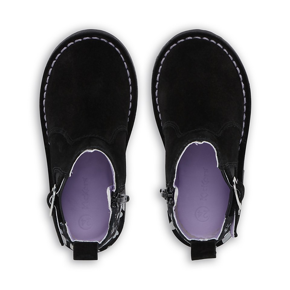 Infant Girls Adlar Chelz Heart Suede Black