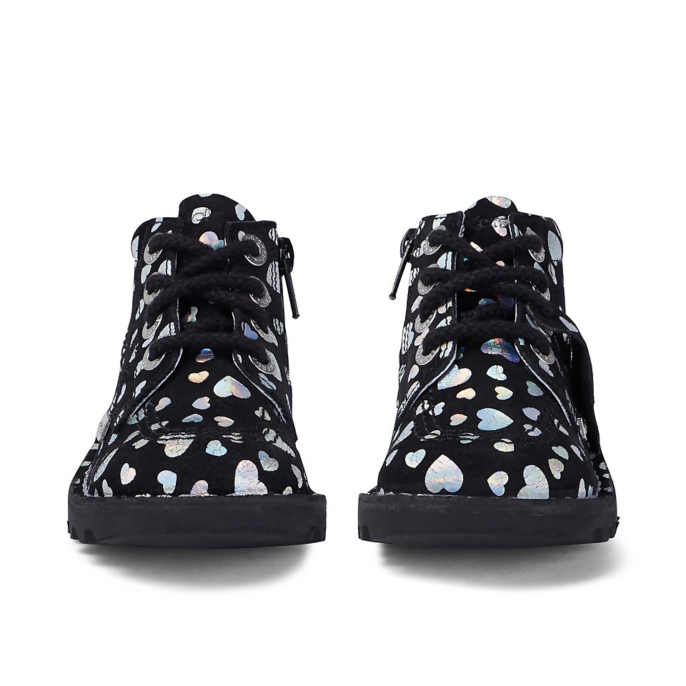 Infant Girls Kick Hi Heart Nubuck Black