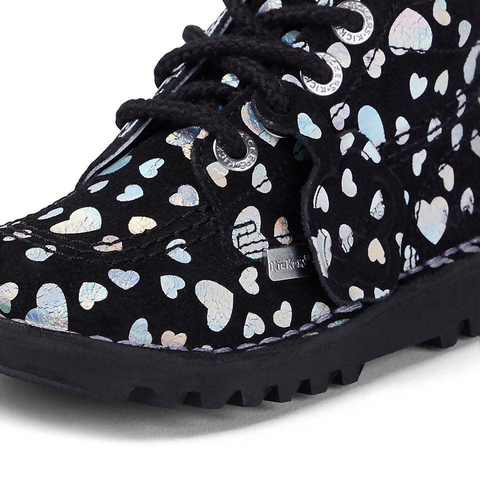 Infant Girls Kick Hi Heart Nubuck Black