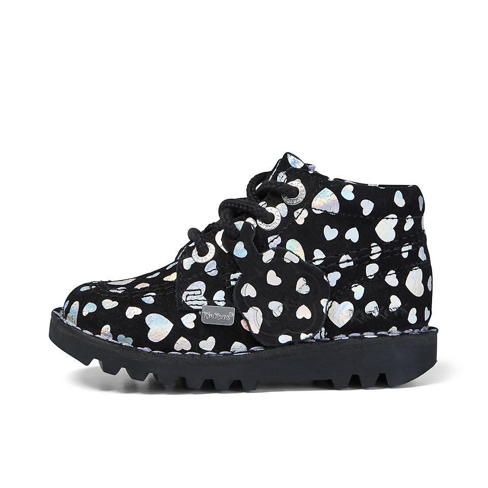 Infant Girls Kick Hi Heart Nubuck Black