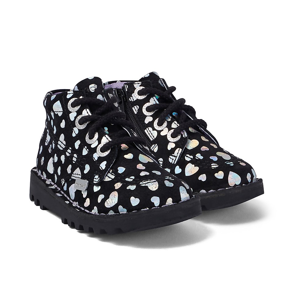 Infant Girls Kick Hi Heart Nubuck Black