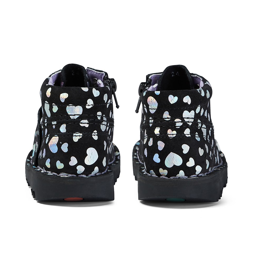 Infant Girls Kick Hi Heart Nubuck Black