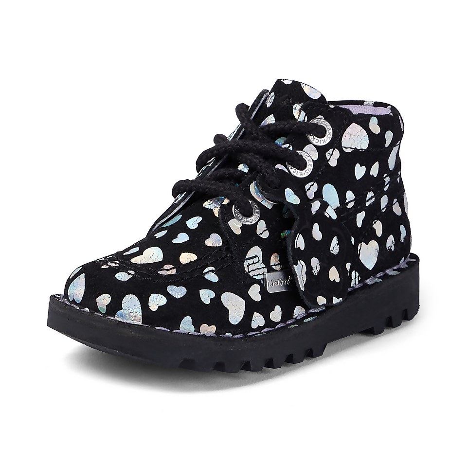 Infant Girls Kick Hi Heart Nubuck Black