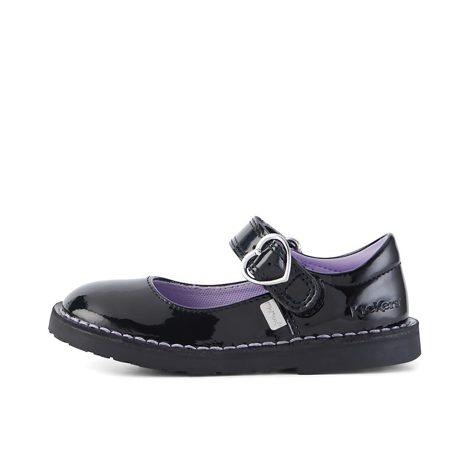Infant Girls Adlar Heart MJ Patent Leather Black