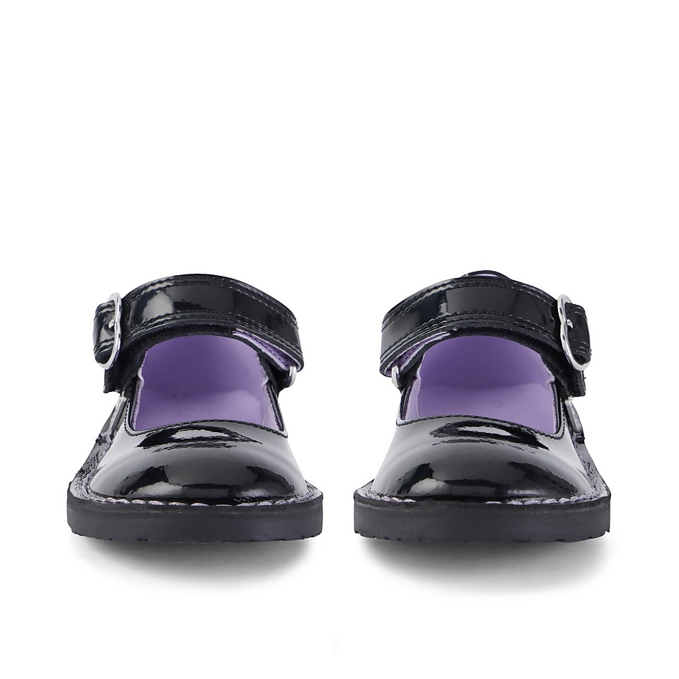 Infant Girls Adlar Heart MJ Patent Leather Black
