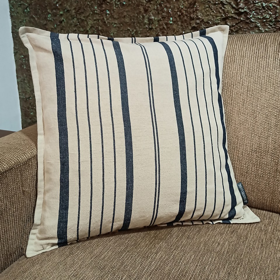 Country Living Croyde Stripe Cushion - Navy