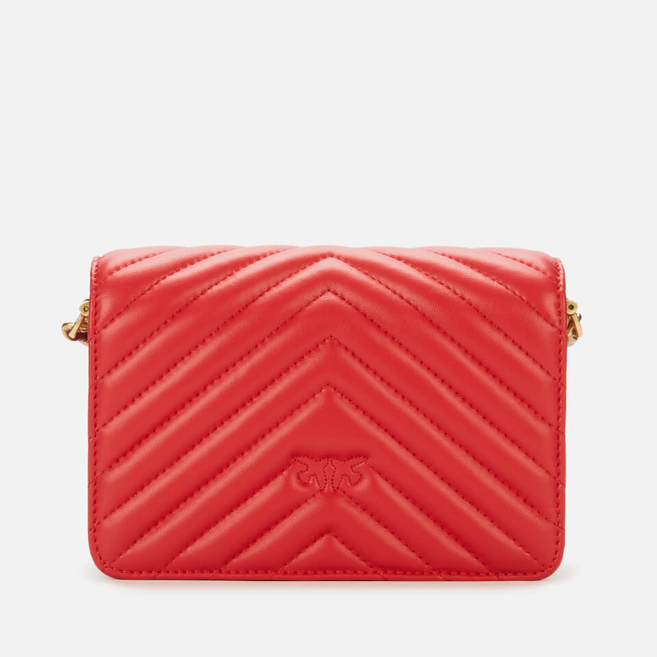 Pinko Women's Love Click Mini Quilt Bag Cross Body Bag - Red