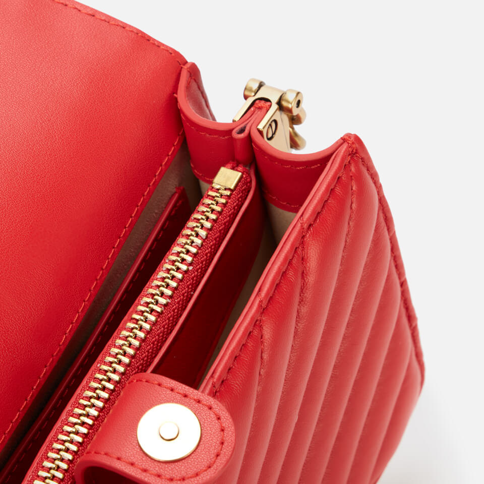 Pinko Women's Love Click Mini Quilt Bag Cross Body Bag - Red