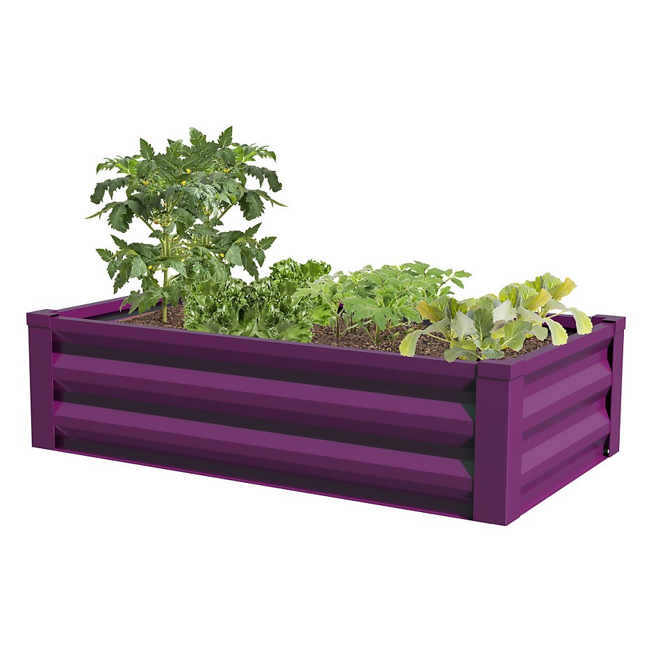 Panacea Steel Raised Garden Planter - Purple