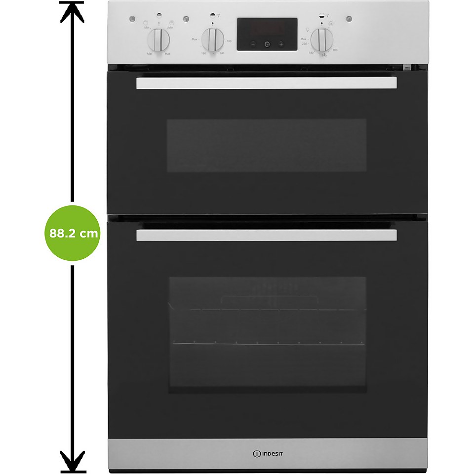 Indesit Aria IDD6340IX Built In Electric Double Oven - Stainless Steel