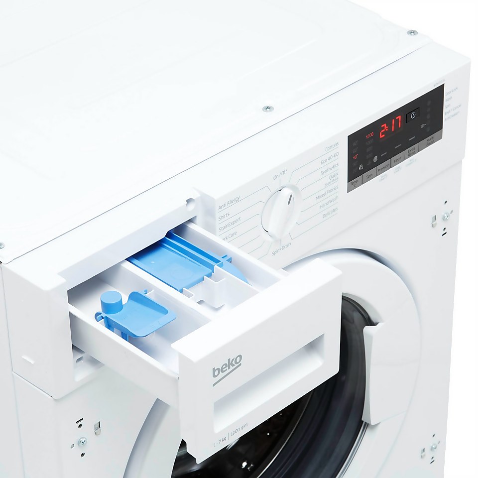 Beko WTIK72151 Integrated 7Kg Washing Machine with 1200 rpm - White