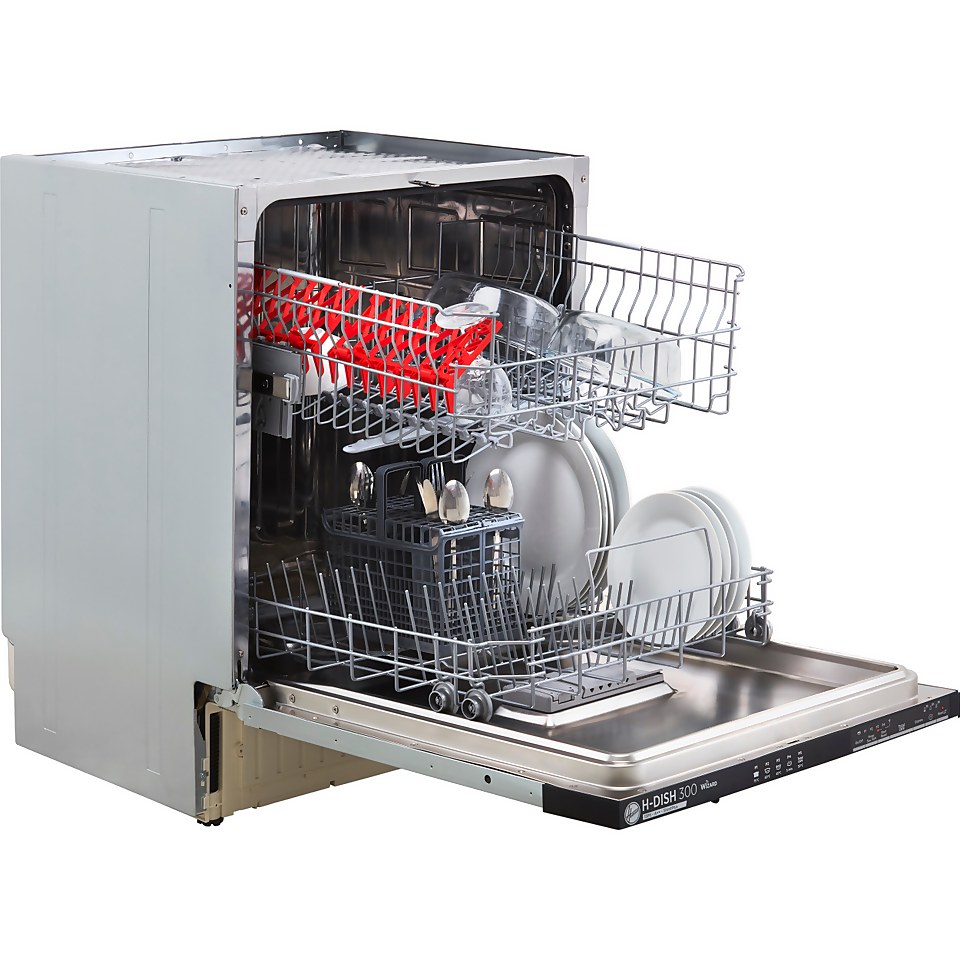 Hoover H-DISH 300 HDIN2L360PB Wi-Fi Connected Fully Integrated Standard Dishwasher - Black Control Panel & Fixed Door Fixing Kit