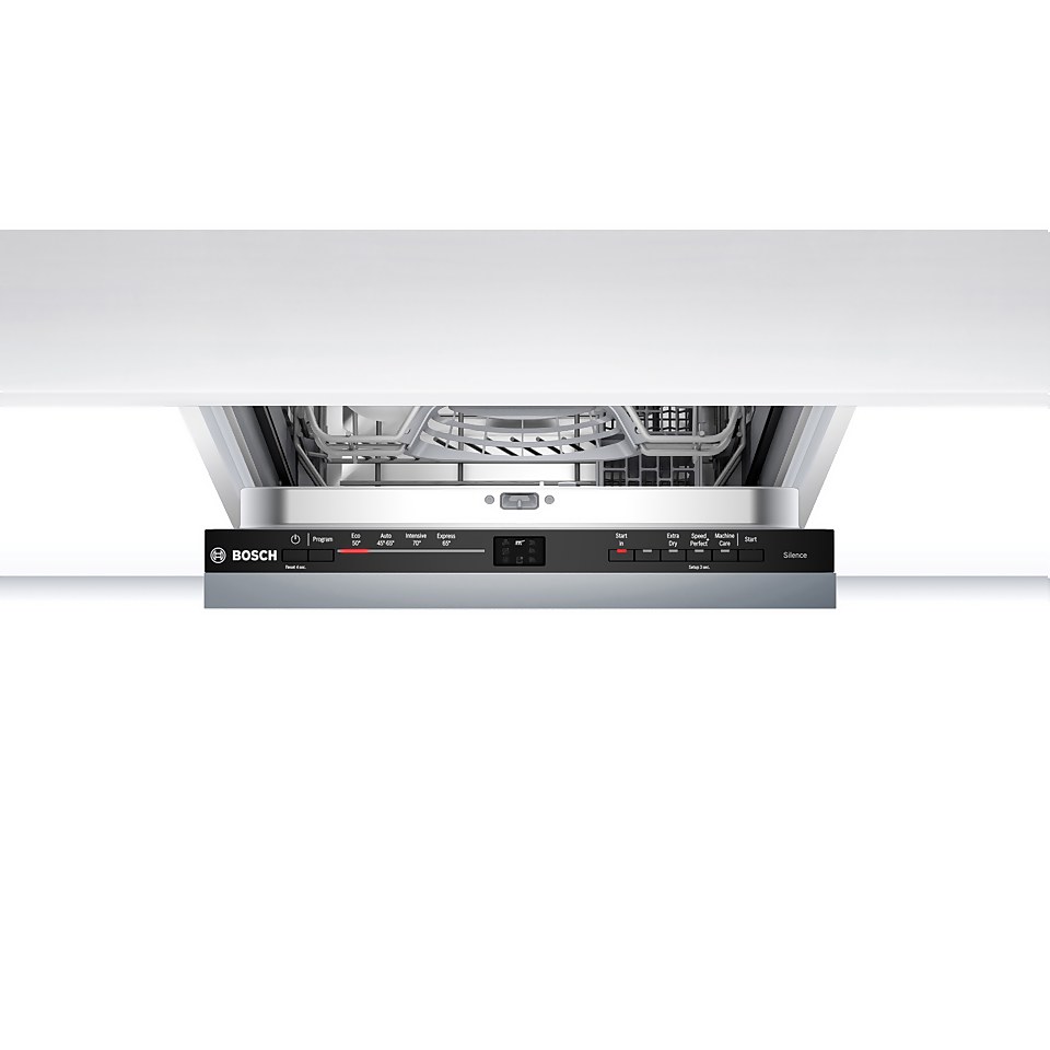 Bosch Serie 2 SRV2HKX39G Fully Integrated Slimline Dishwasher Black Control Panel Homebase