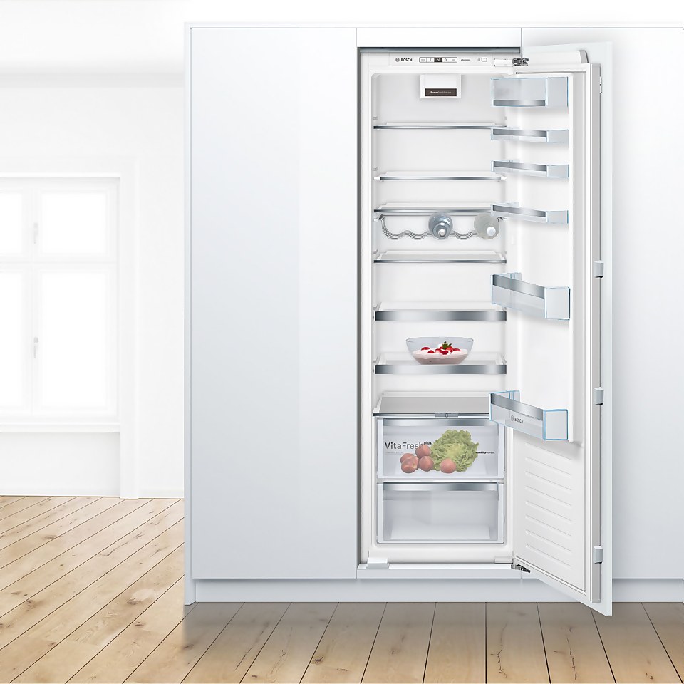 Bosch Serie 6 KIR81AFE0G Integrated Upright Fridge with Fixed Door Fixing Kit - White