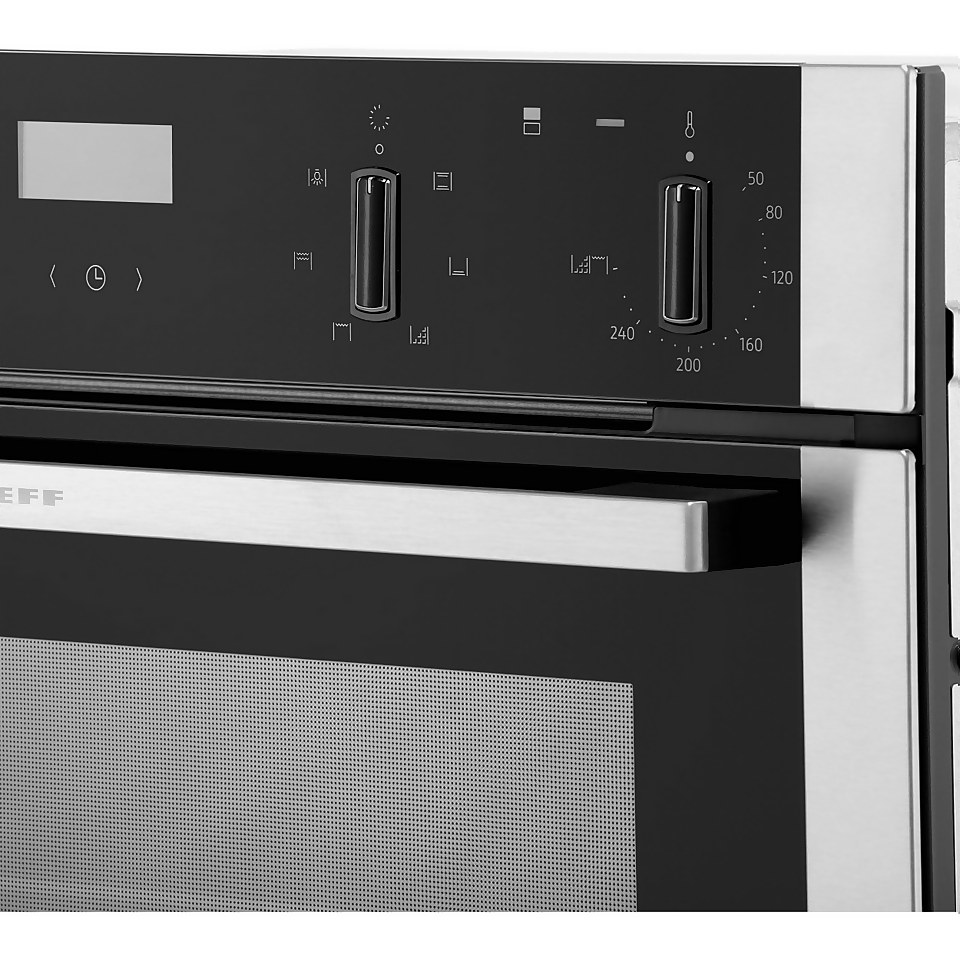 NEFF N50 U1ACE5HN0B Built In Electric Double Oven - Stainless Steel