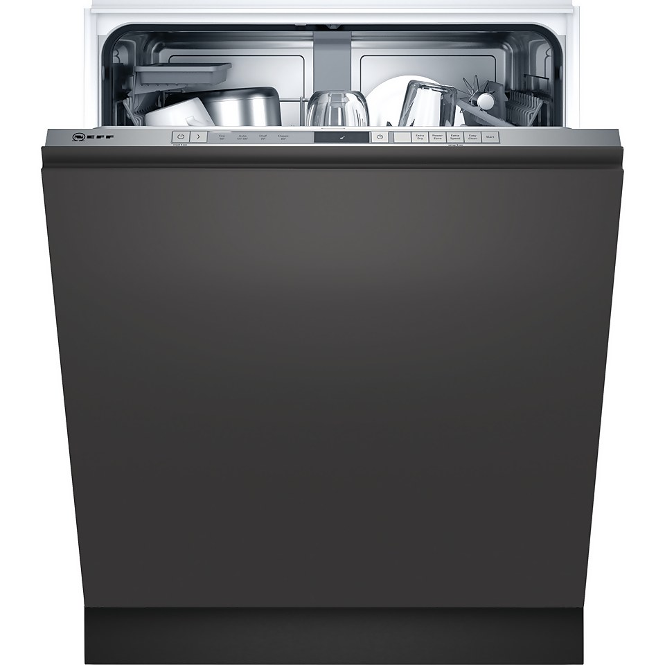 NEFF N30 S353HAX02G Fully Integrated Standard Dishwasher - Stainless Steel Control Panel