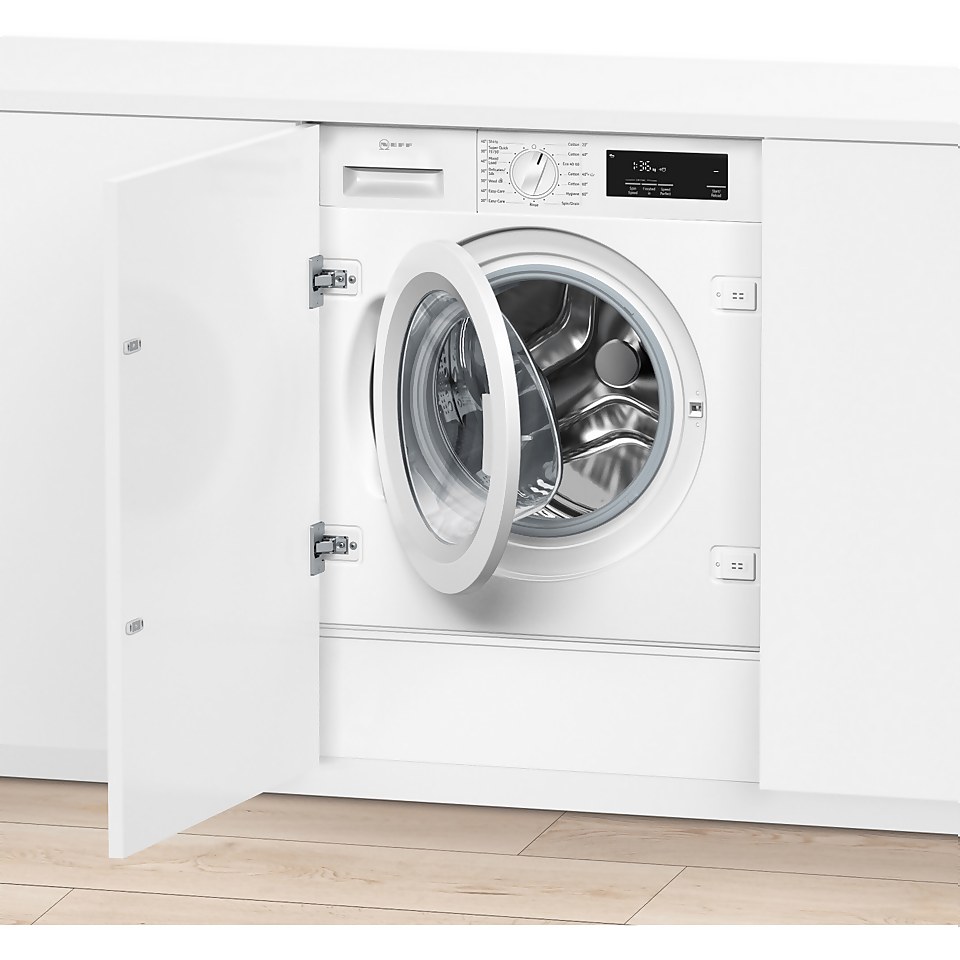 NEFF W543BX1GB Integrated 8Kg Washing Machine with 1400 rpm White