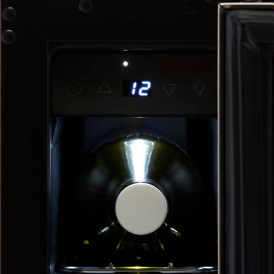 Baumatic BWC155SS/3 Built In Wine cooler - Black