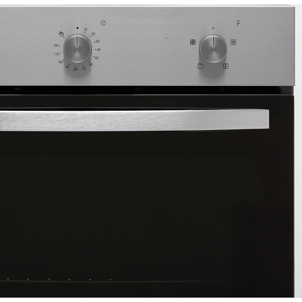 Baumatic BGPK600X Built In Electric Single Oven and Gas Hob Pack - Stainless Steel 
