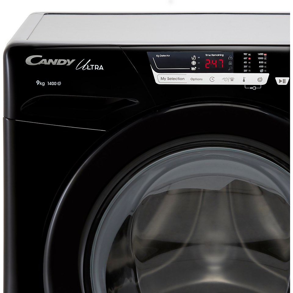 Candy Ultra HCU1492DBBE/1 9Kg Washing Machine with 1400 rpm Black
