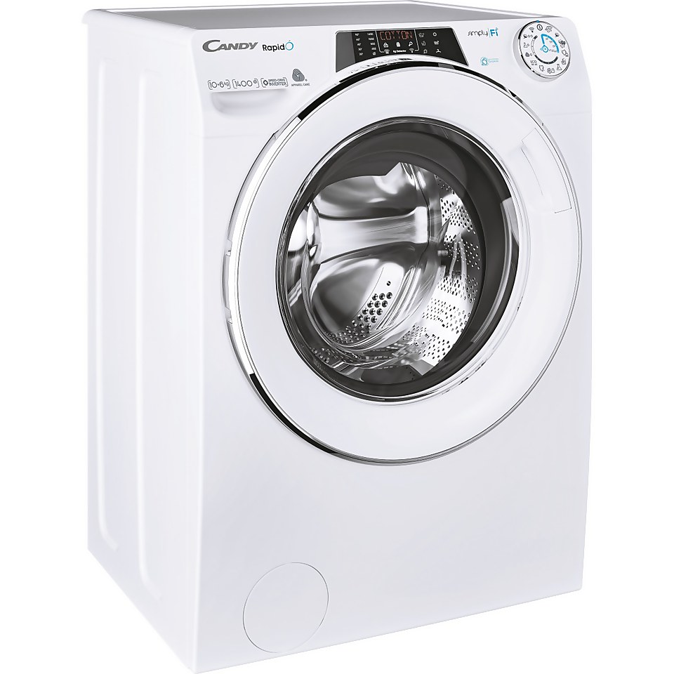 Candy Rapido ROW41066DWMCE Wifi Connected 10Kg / 6Kg Washer Dryer with 1400 rpm - White