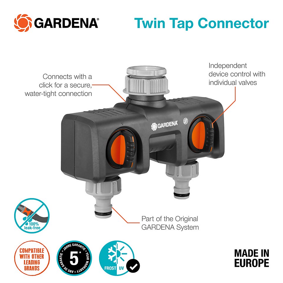 GARDENA Twin-Tap Hose Pipe Connector