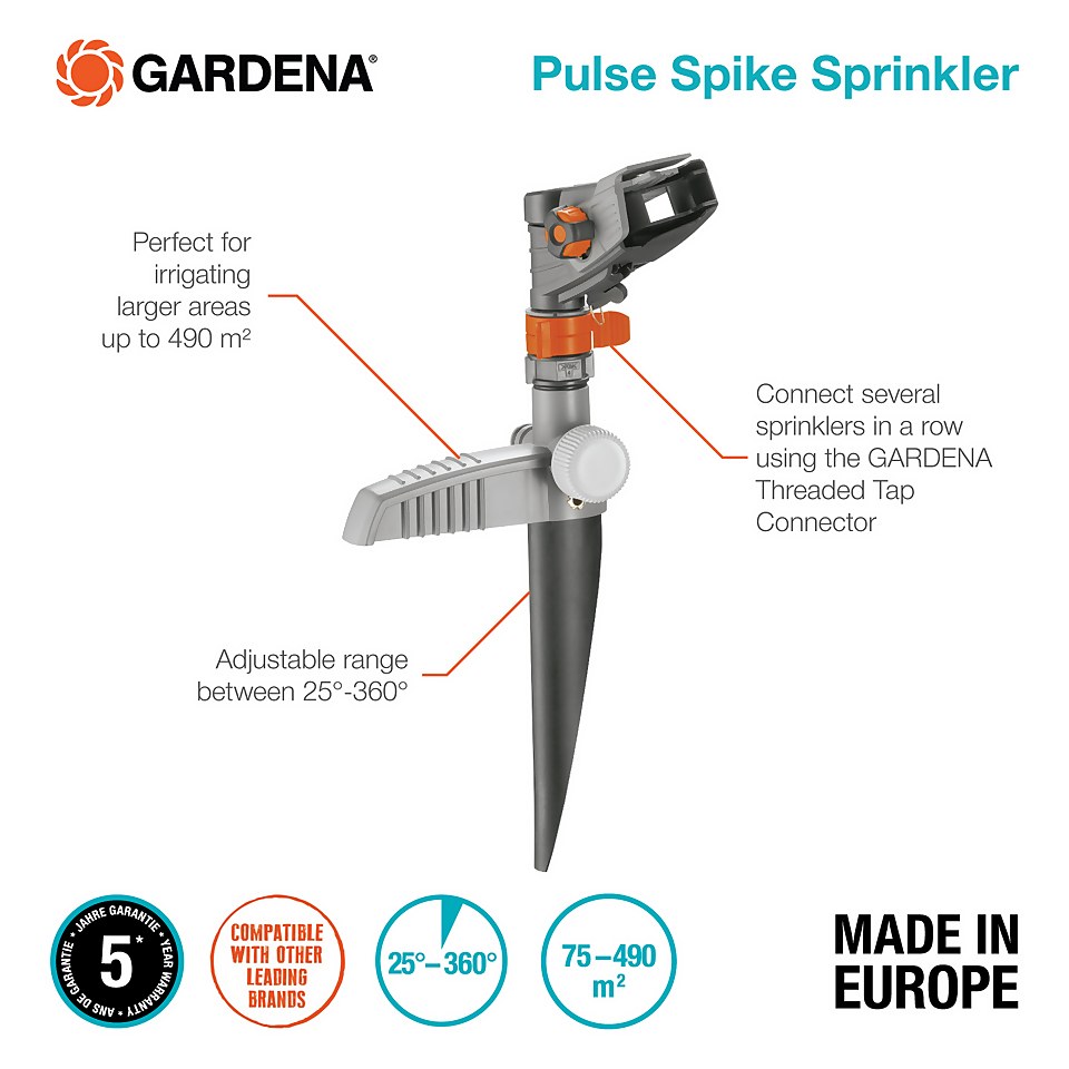 GARDENA Pulse Spike Water Sprinkler