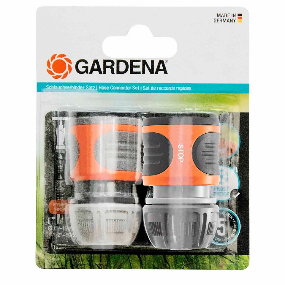 GARDENA Hose Connector and Water Stop Set