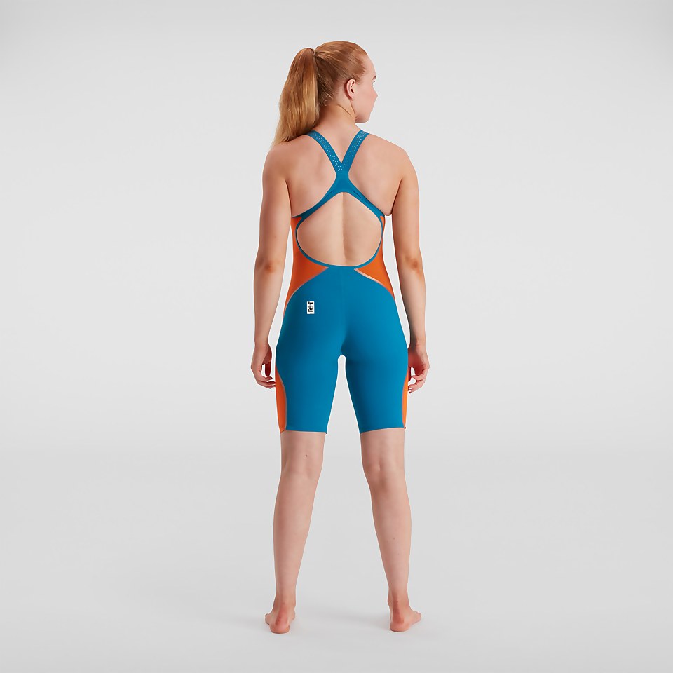 Combinaison Femme Fastskin LZR Pure Intent Dos ouvert Bleu/Orange