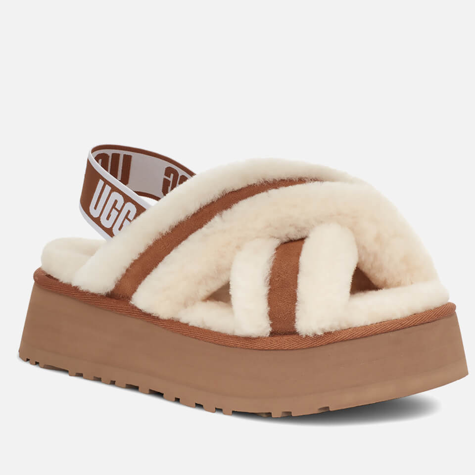 Sheepskin clearance crossover slippers