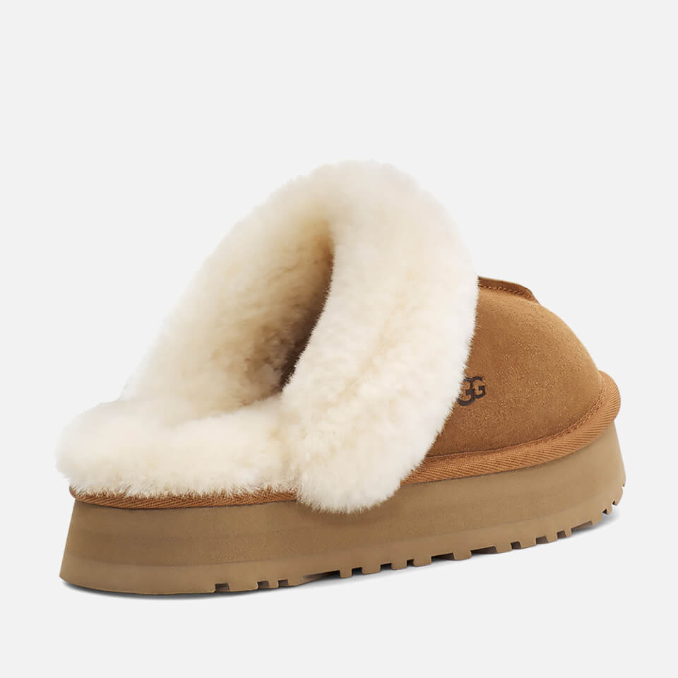 UGG Women's Disquette Suede/Sheepskin Slippers - Chestnut | FREE UK  Delivery | Allsole