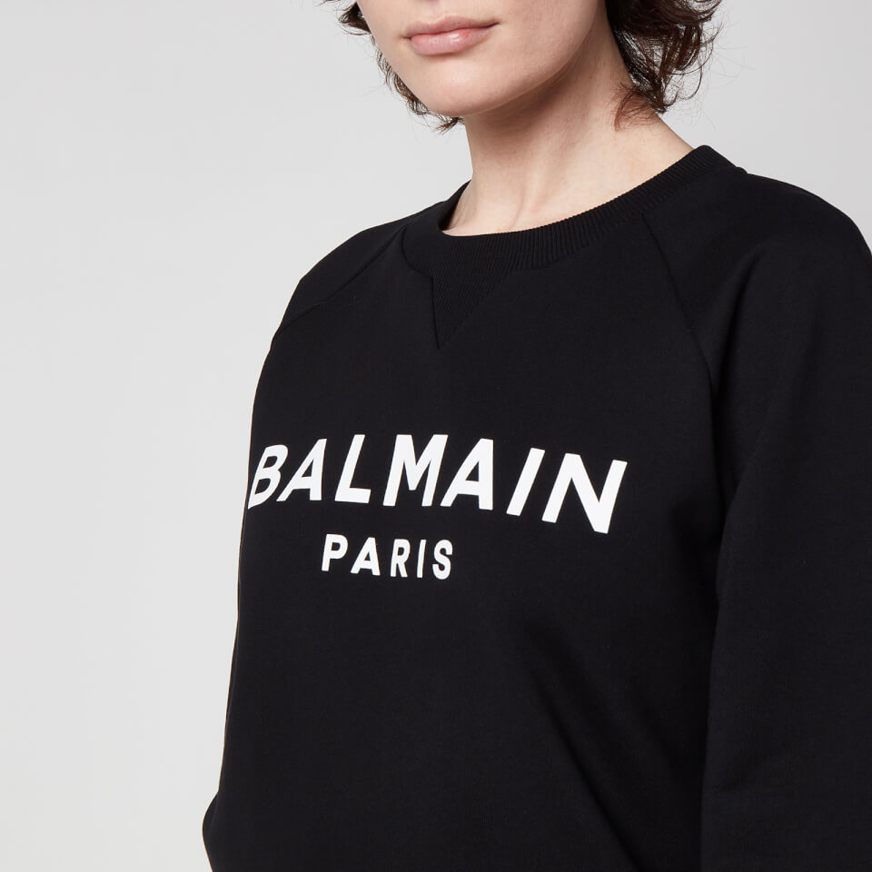 Balmain Women s Printed Balmain Sweatshirt Black Coggles