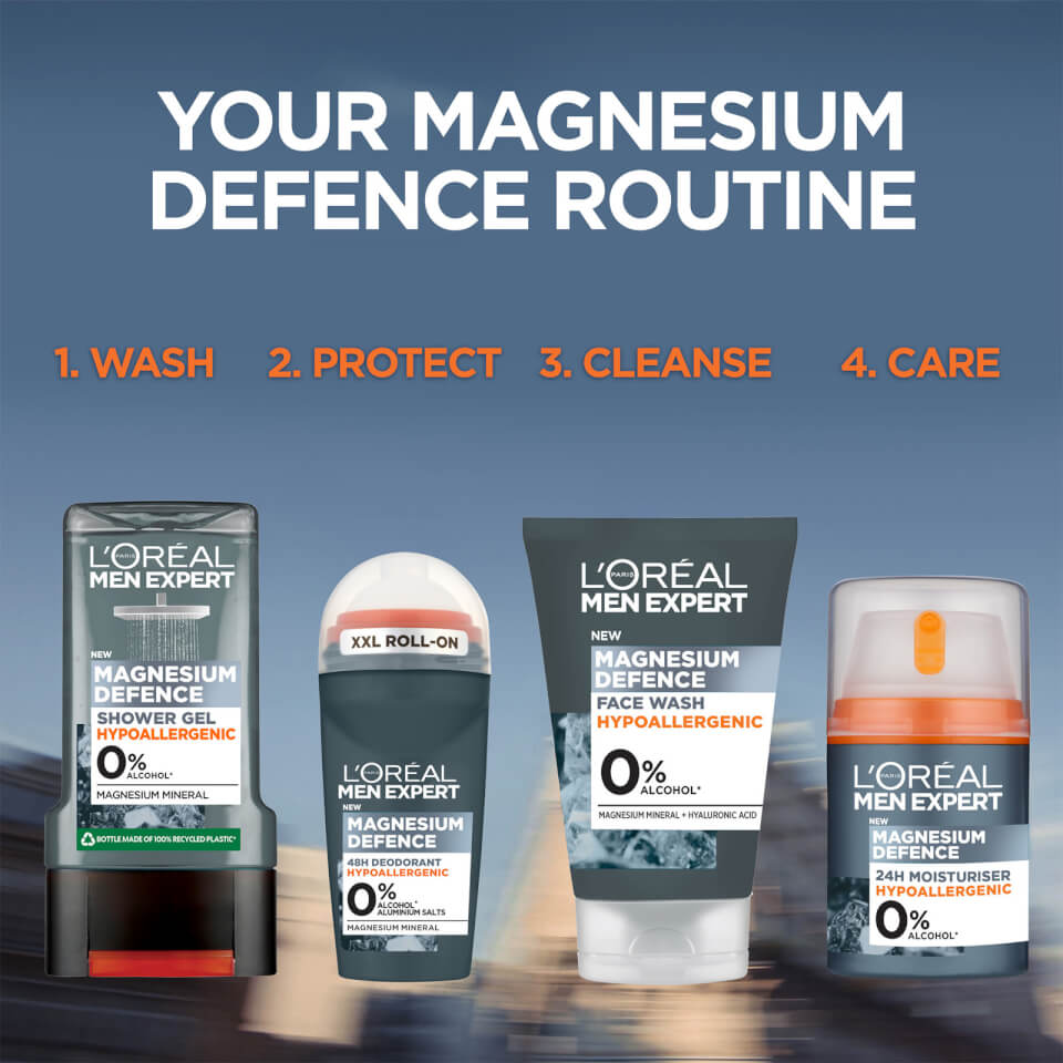 L'Oréal Paris Men Expert Magnesium Defence Hypoallergenic 48 Hour Roll-On Deodorant 50ml