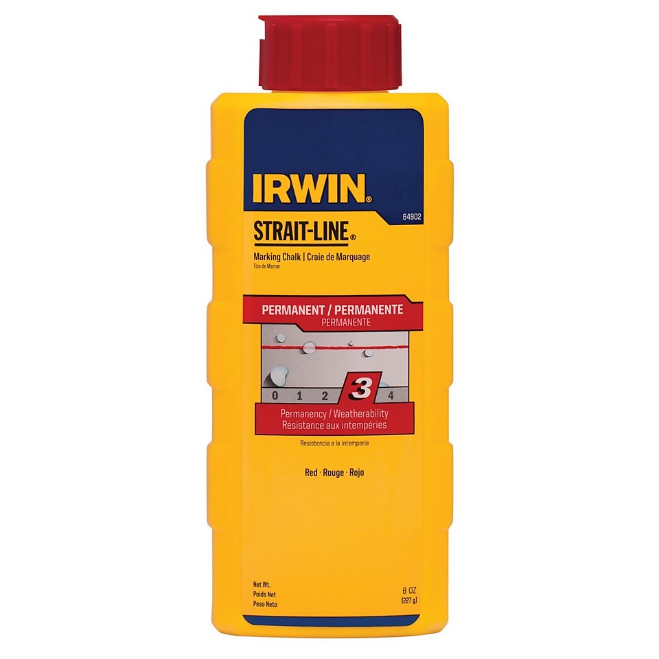 IRWIN STRAIT-LINE Red Marking Chalk 8oz/227g (64902)