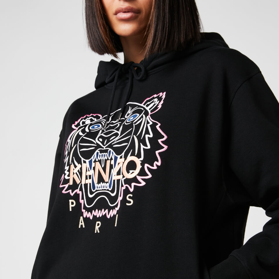 KENZO Women s Tiger Seasonal Loose Hoodie Black Coggles