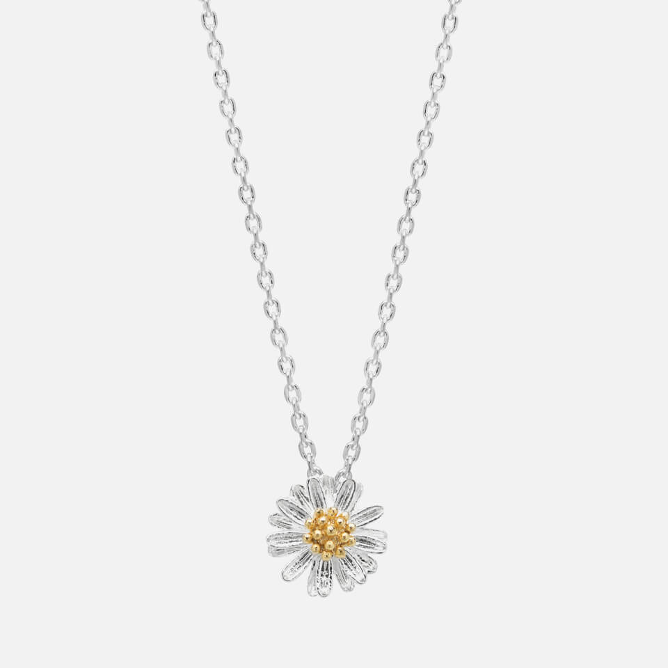 Estella Bartlett Women's Wildflower Necklace - Silver Plated - Silver