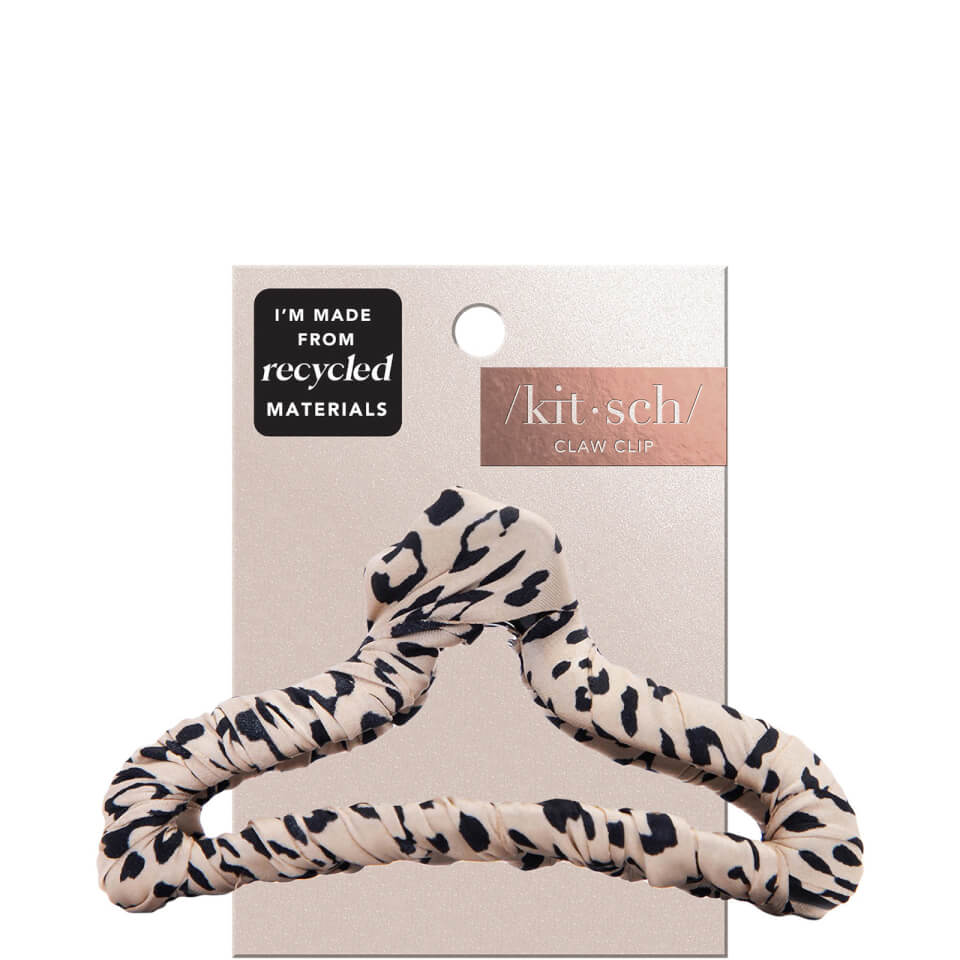 Kitsch Satin Wrapped Claw Clip - Leopard