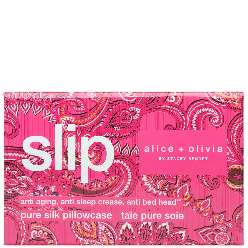 Slip x Alice + Olivia Silk Pillowcase - Queen - Spring Paisley