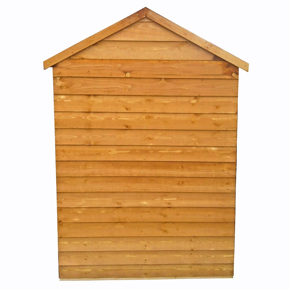 Shire 4x3ft Overlap Double Door Garden Tool Shed with Shelves