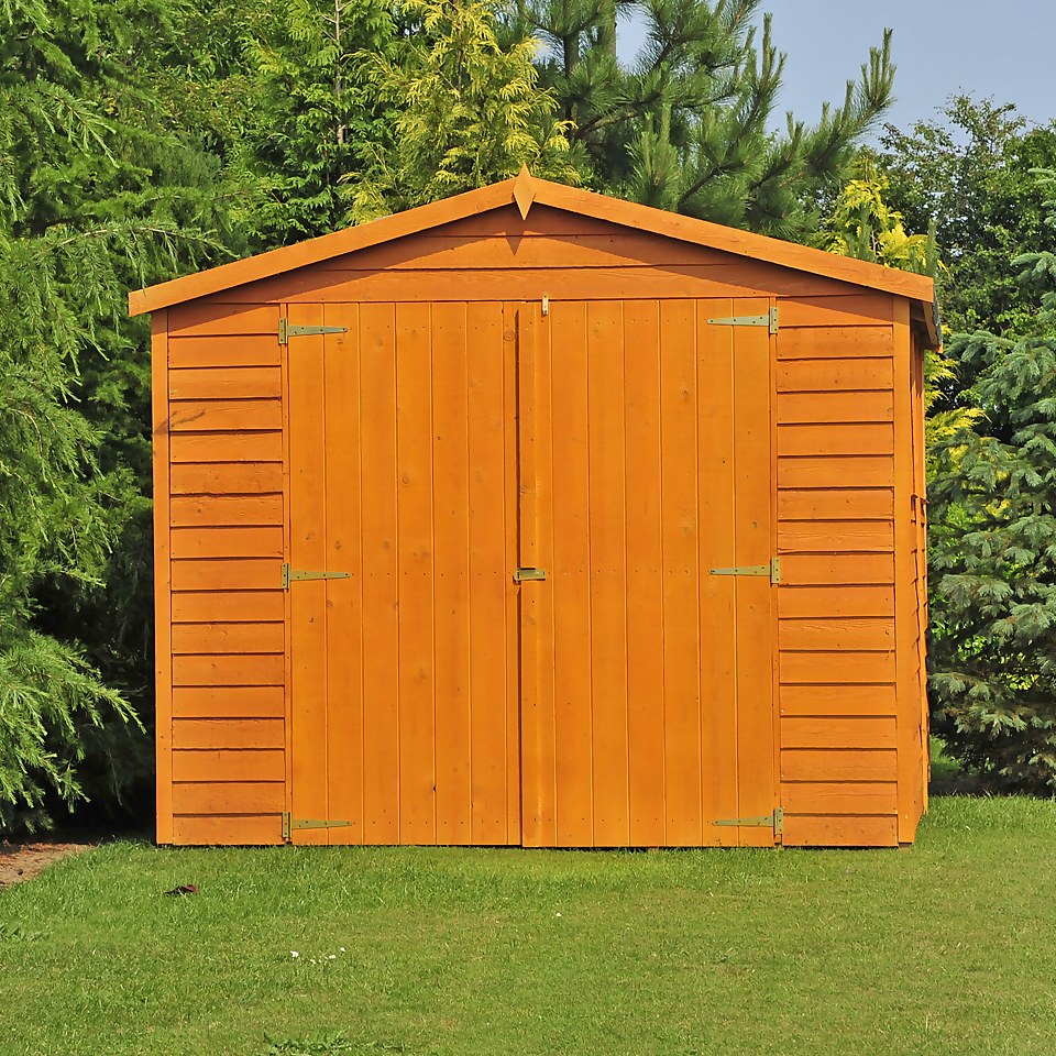 Shire 10 x 15ft Double Door Overlap Garden Shed - Including Installation