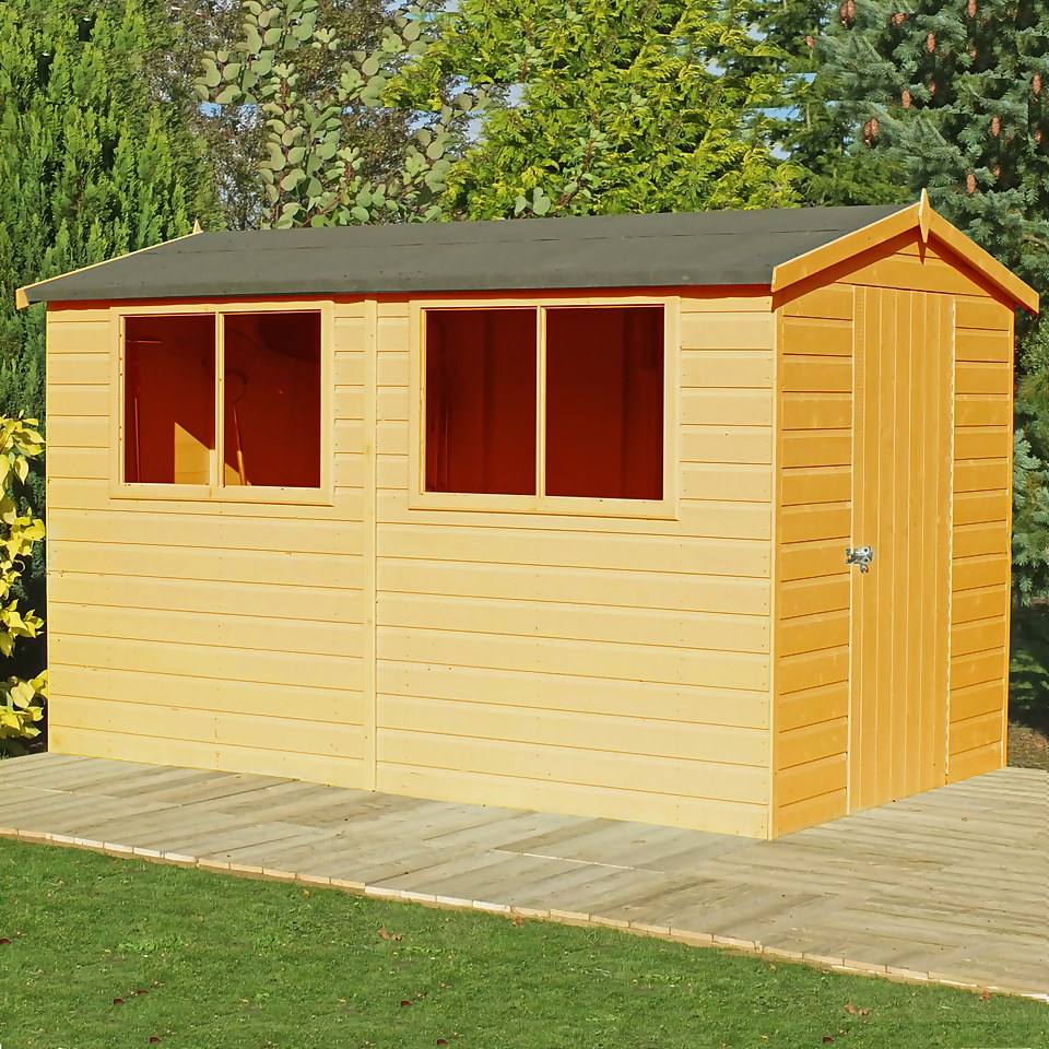 Shire 10 x 6ft Lewis Garden Shed - Including Installation