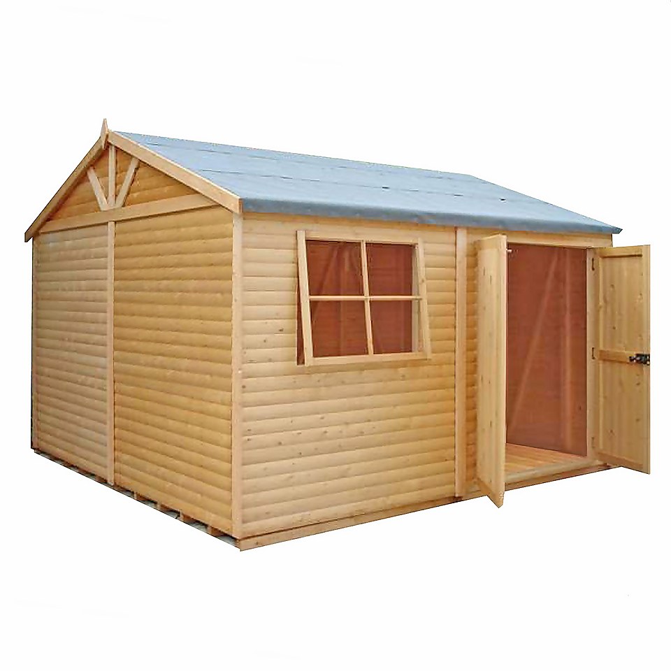Shire 12 x 12ft Mammoth Double Door Garden Shed - Including Installation