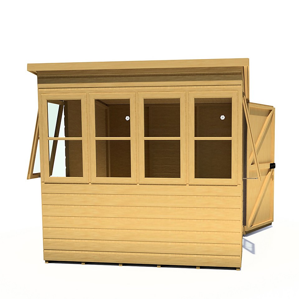 Shire 6 x 6ft Sun Pent Shed - Including Installation