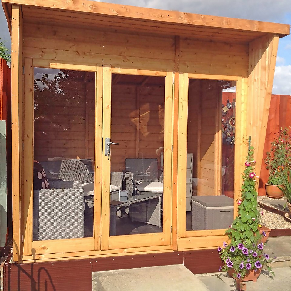 Shire 8 x 6ft Highclere Double Door Summerhouse - Including Installation
